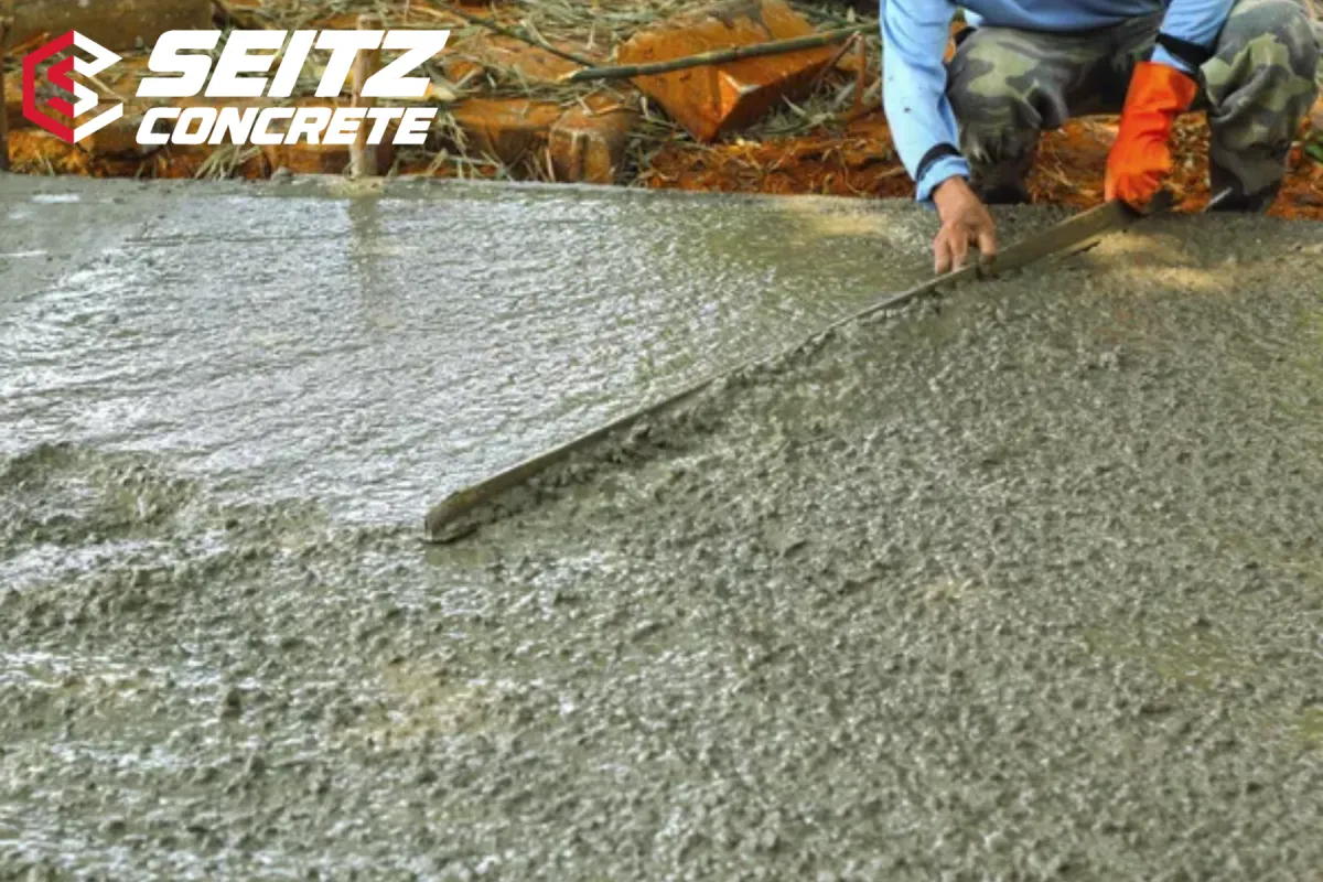 pouring concrete